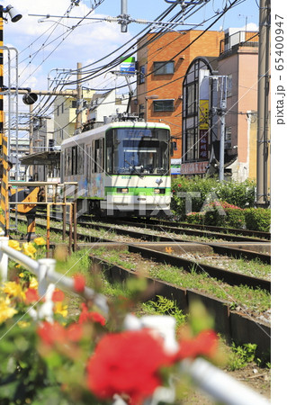 都電荒川線 荒川車庫前付近にて    65400947