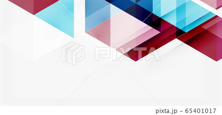 Geometric abstract background, mosaic triangle and hexagon shapes. Trendy abstract layout template for business or technology presentation, internet poster or web brochure cover, wallpaper 65401017