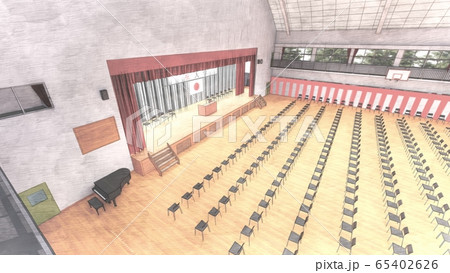 体育館 入学式 学校 椅子沢山 イラスト82 体育館 入学式 学校 椅子沢山 イラスト82 65402626