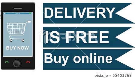 Internet shopping. Buy and delivery. Vector flat 65403268