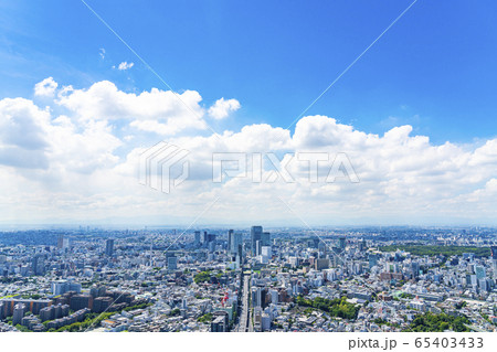 【東京都】都市風景　渋谷方面 65403433