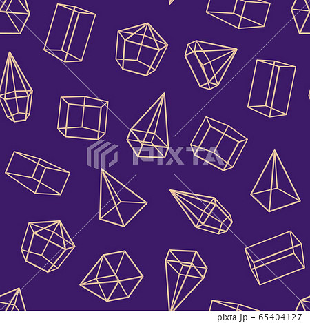 Geometric Glass Container with Thin Line Sides Seamless Pattern Background. Vector 65404127