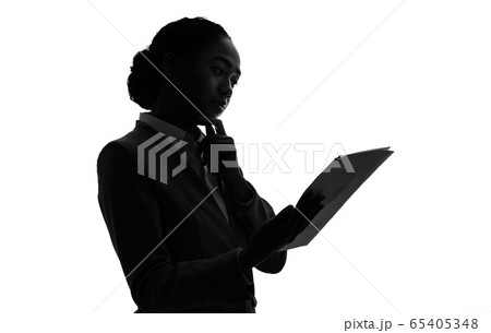 女性　シルエット 65405348