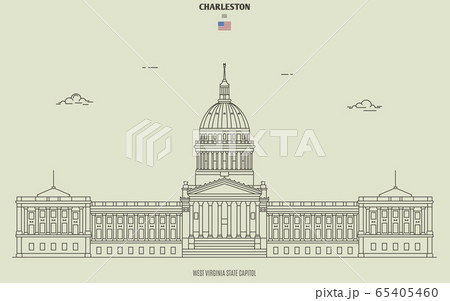 West Virginia State Capitol In Charleston Usa のイラスト素材