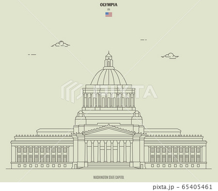 Washington State Capitoll In Olympia Usa のイラスト素材