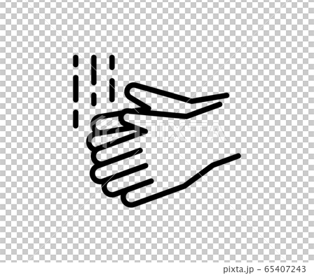 手洗いのアイコンのセット/イラスト/衛生 手洗いのアイコンのセット/イラスト/衛生 65407243