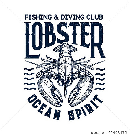 T-shirt diving club print with lobster 65408436
