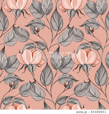 Seamless floral pattern with yellow flowers Seamless floral pattern with yellow flowers 65409851