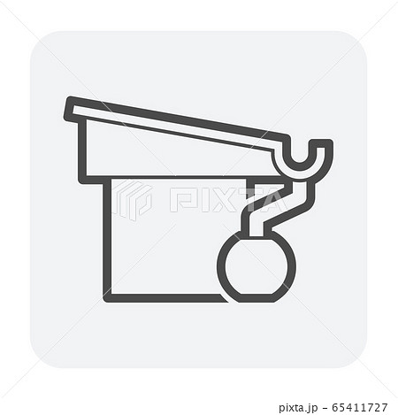 gutter drainage icon 65411727