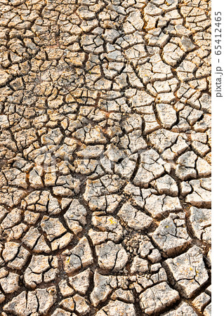 Cracked land background top view 65412465