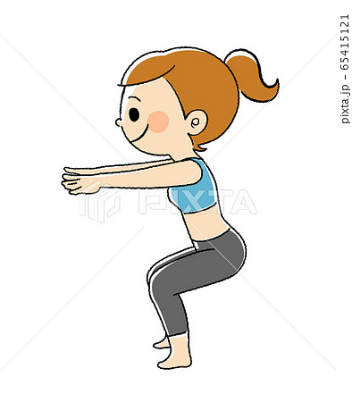 スクワットのイラスト素材 スクワットのイラスト素材