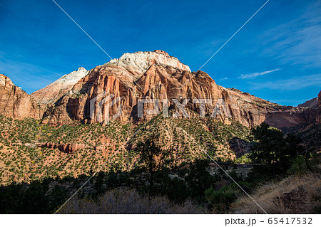 Mountain road in Zion National Park in the fall Mountain road in Zion National Park in the fall 65417532