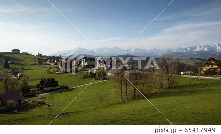 Panorama of Gliczarow Gorny with Tatra mountains 65417949