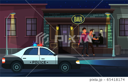 Bar exterior flat vector illustration Bar exterior flat vector illustration 65418174