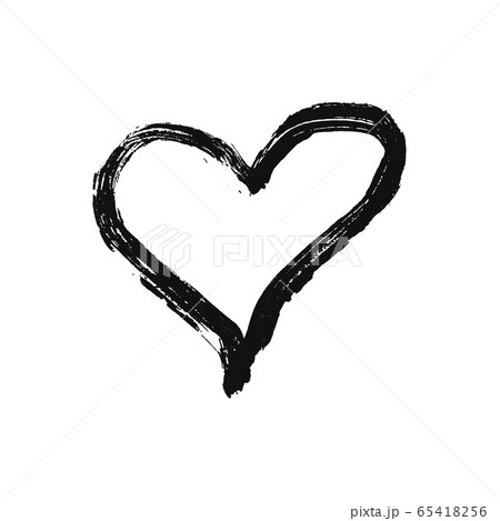 Hand draw vector heart from ink paint 65418256