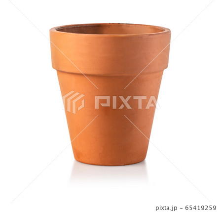 Empty ceramic brown flower pot Empty ceramic brown flower pot 65419259