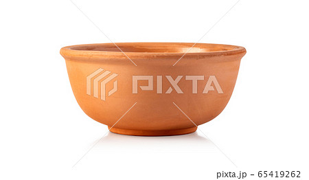 Empty ceramic brown flower pot Empty ceramic brown flower pot 65419262