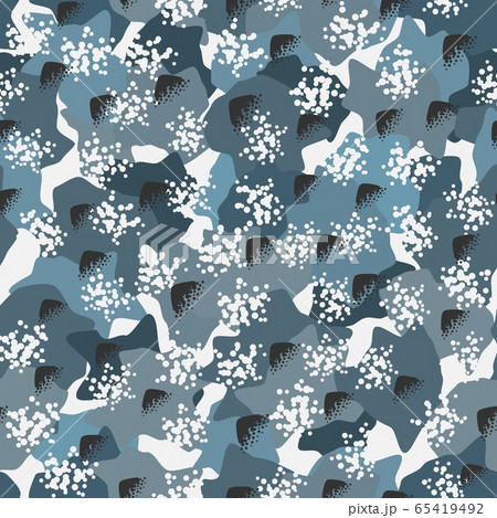 Camouflage pattern background. Classic clothing style masking camo repeat print 65419492