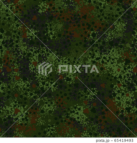 Camouflage pattern background. Classic clothing style masking camo repeat print 65419493
