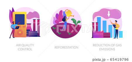 Environment protection measures, flora restoration, atmosphere purification vector concept metaphors. Environment protection measures, flora restoration, atmosphere purification vector concept metaphors. 65419796