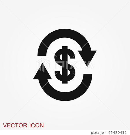 Transfer vector icon. Money symbol isolated on Transfer vector icon. Money symbol isolated on 65420452