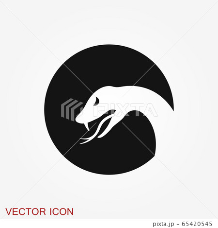 Snake vector icon, animal symbol isolated on 65420545