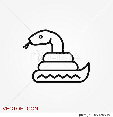 Snake vector icon, animal symbol isolated on 65420549