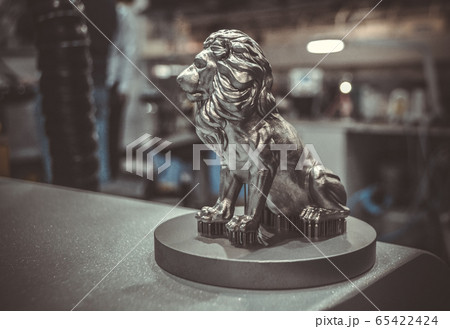 Object printed on metal 3d printer close-up. 65422424