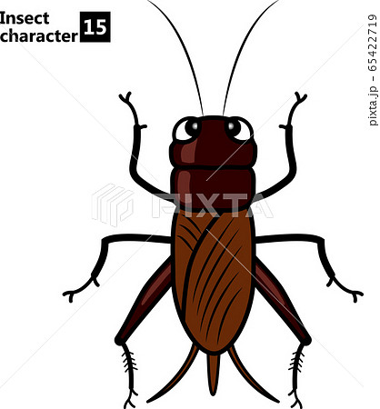 擬人化した昆虫のイラスト コオロギのイラスト キャラクター 昆虫食のイラスト素材