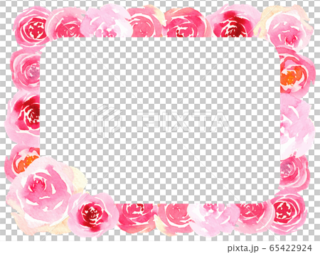 Pink rose decorative border - Stock Illustration [65422924] - PIXTA