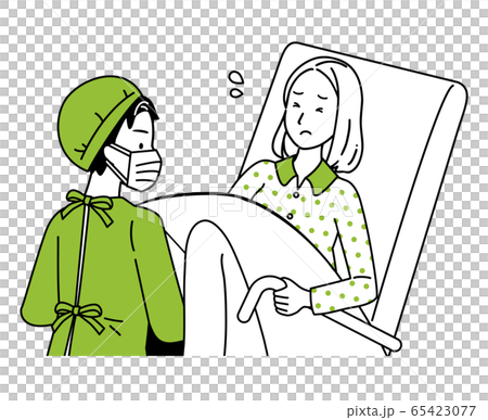 出産する女性 65423077