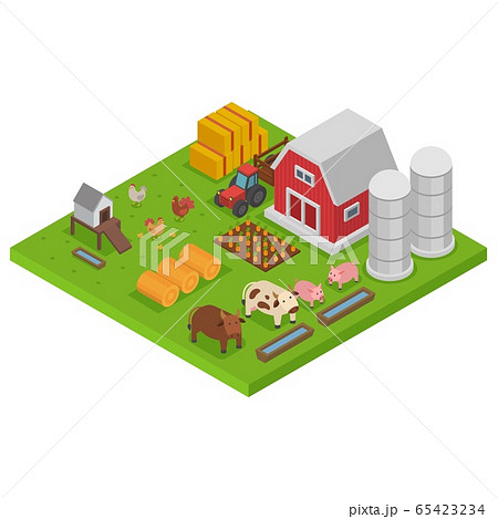farm with animals, colorful isometry, isometric agriculture concept, natural habitat, design, cartoon style vector illustration. farm with animals, colorful isometry, isometric agriculture concept, natural habitat, design, cartoon style vector illustration. 65423234