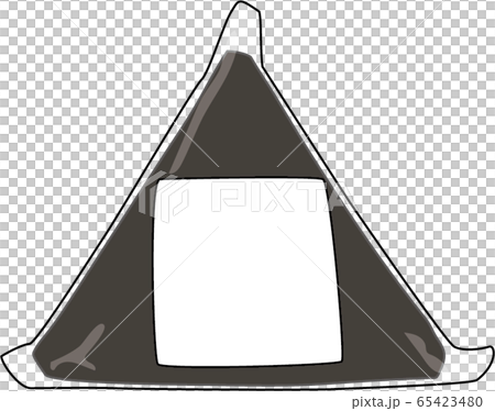 三角形のおにぎり フィルム付きのイラスト素材