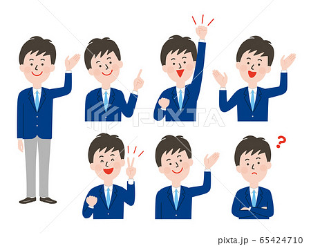 男子学生の表情バリエーション 65424710