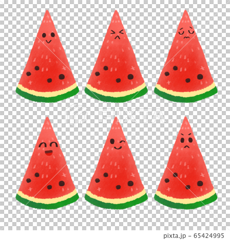 Illustration watermelon triangle facial expression Illustration watermelon triangle facial expression 65424995