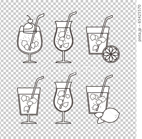 Summer cold drink icon set 65425570