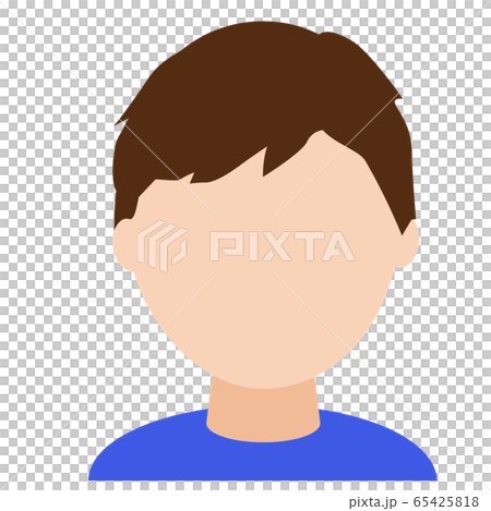 男性イラスト表情なし 65425818