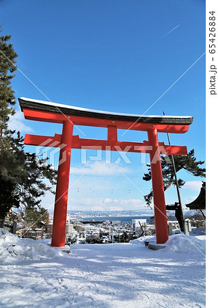 函館護国神社の鳥居の写真素材 函館護国神社の鳥居の写真素材