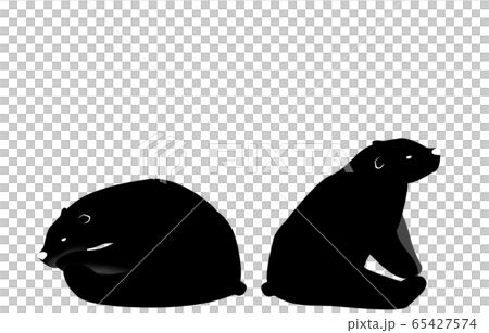 背中を向ける二頭の北極熊のイラスト 背中を向ける二頭の北極熊のイラスト 65427574