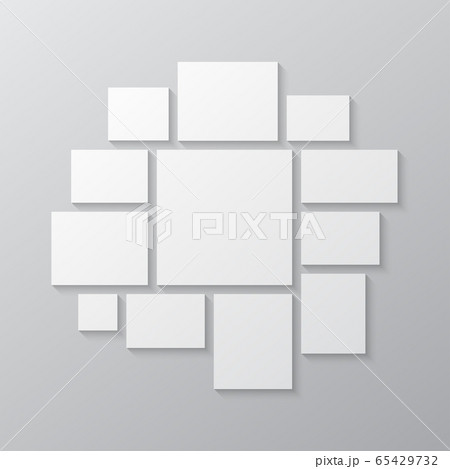 Vector empty collage board twelve images, photo 65429732
