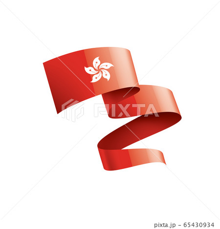 Hong Kong flag, vector illustration on a white background 65430934
