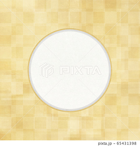 和風背景素材　金箔-丸窓-レイヤード-紅白-和紙-和風 65431398