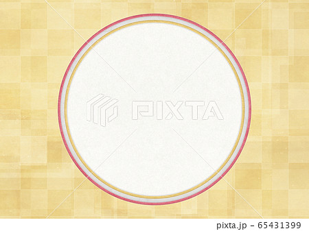 和風背景素材　金箔-丸窓-レイヤード-和紙-和風 65431399