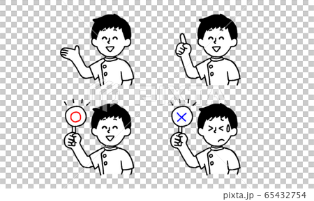 医療従事者男性イラストセット（シンプル） 65432754