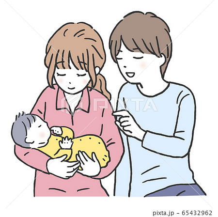 出産 家族 夫婦 65432962