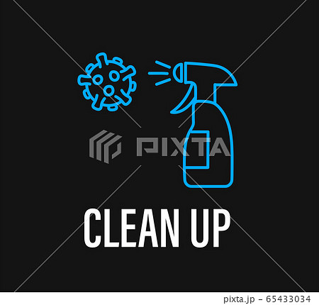 Clean up. Coronavirus protection campaign 65433034