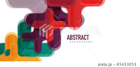 Glossy multicolored plastic style cross composition, x shape design, techno geometric modern abstract background. Trendy abstract layout template 65433053