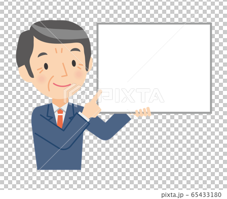 ボードを持ったシニアビジネスマン 65433180