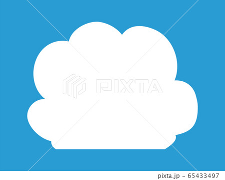 雲 天気 フレーム 空 風景 シンプル かわいい イラストのイラスト素材
