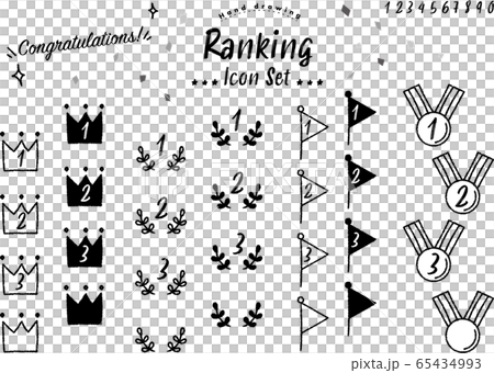 Handwritten style ranking icon 65434993